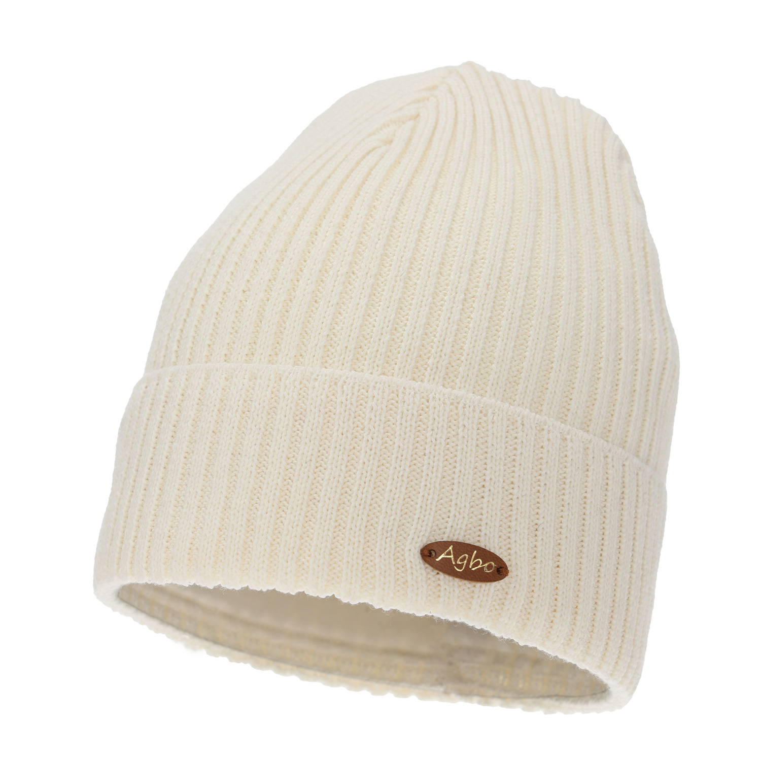 Berretto invernale da donna, crema, con lana merinos Shila