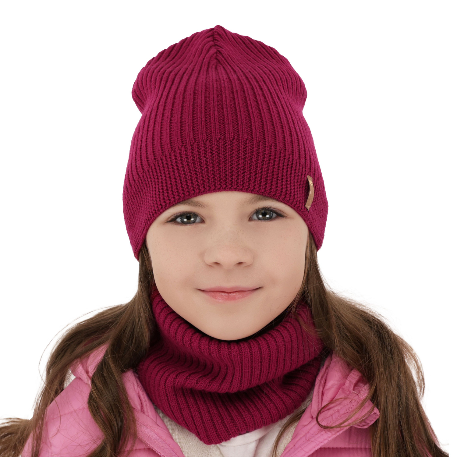 Set autunno/primavera bambina: berretto e scaldacollo, crema, 100% Lana Merino, Chelsie