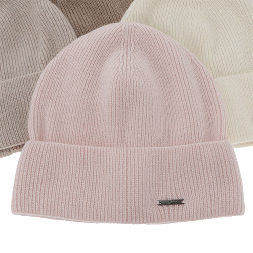 Berretto autunno/inverno donna, grigio, con lana merino e cashmere, Sindra