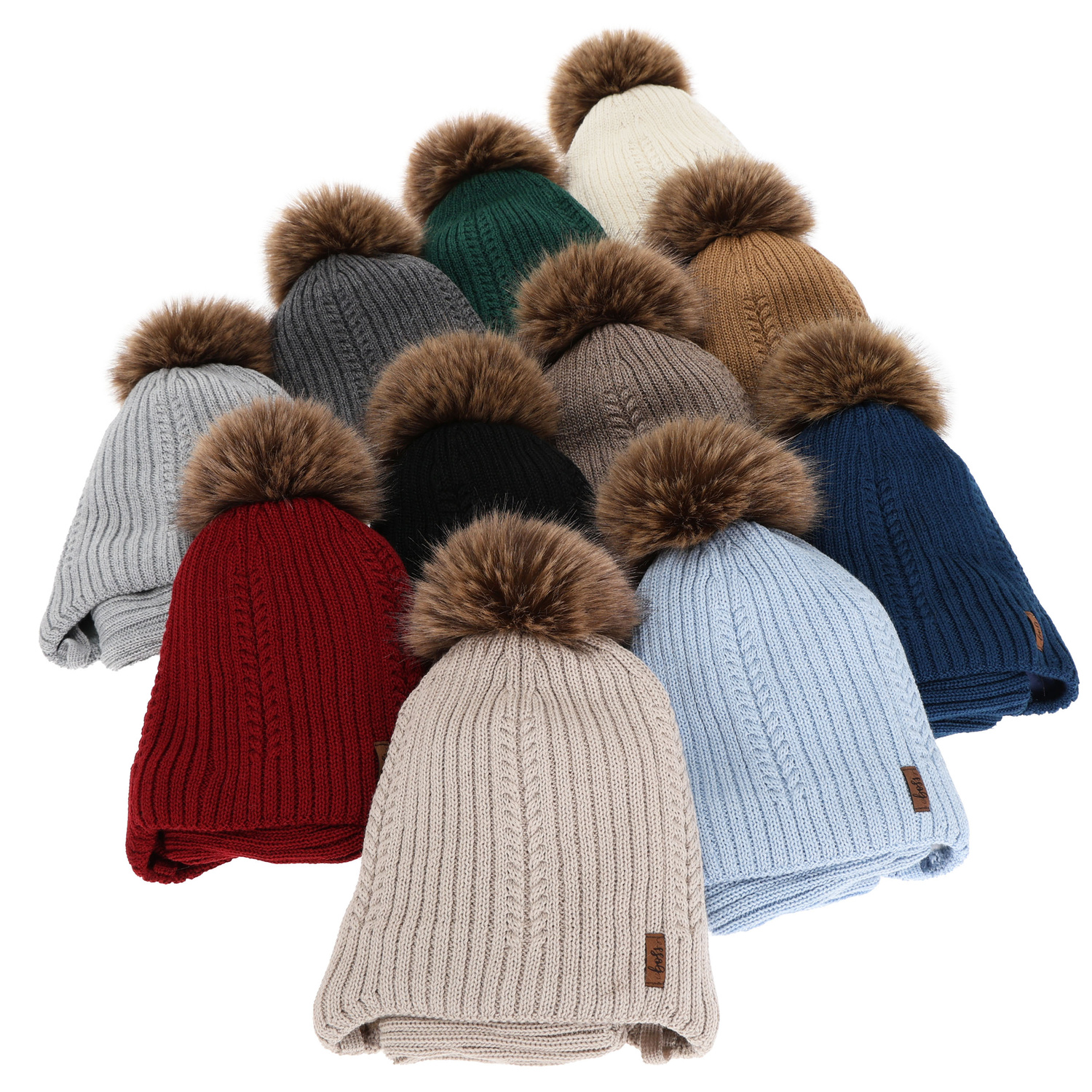 Set invernale bambino: berretto e scaldacollo, bordato, 100% Lana Merino, con lacci, Zongo