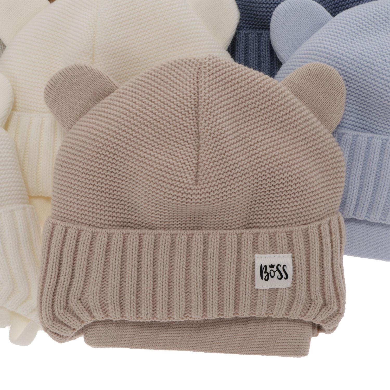 Set invernale bambino: berretto e sciarpa, grigio, con lacci, Luciano