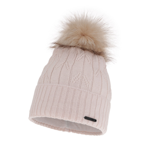 Berretto invernale donna, crema, 100% Lana Merino, Talaria