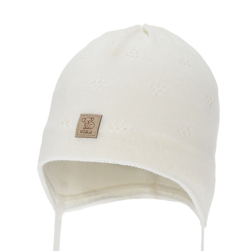 Berretto autunno/primavera bambino, beige, con lacci, Slate