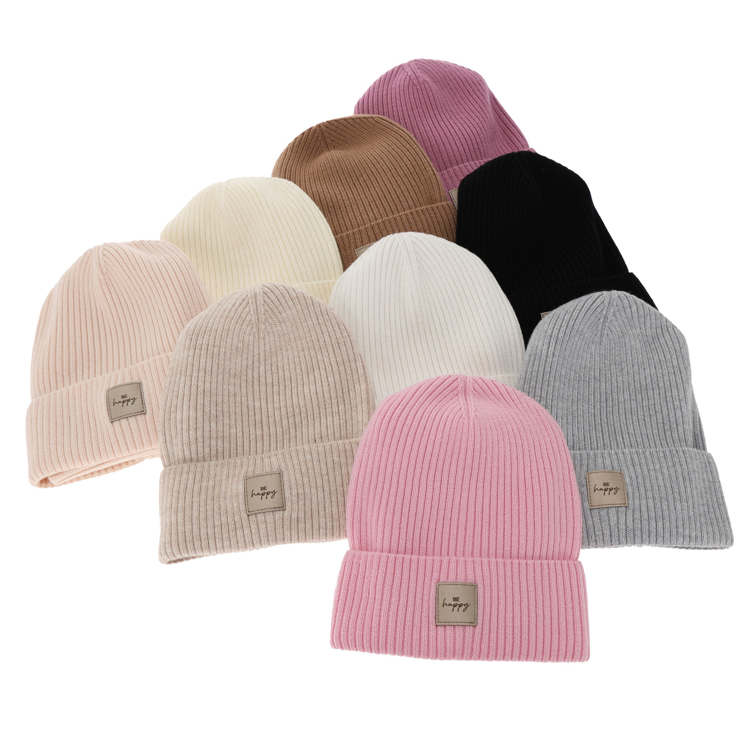 Set autunno/primavera bambina: berretto e scaldacollo, rosa chiaro, 100% Lana Merino, Vanita