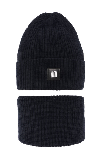 Set invernale bambino: berretto e scaldacollo, blu, Amadeo