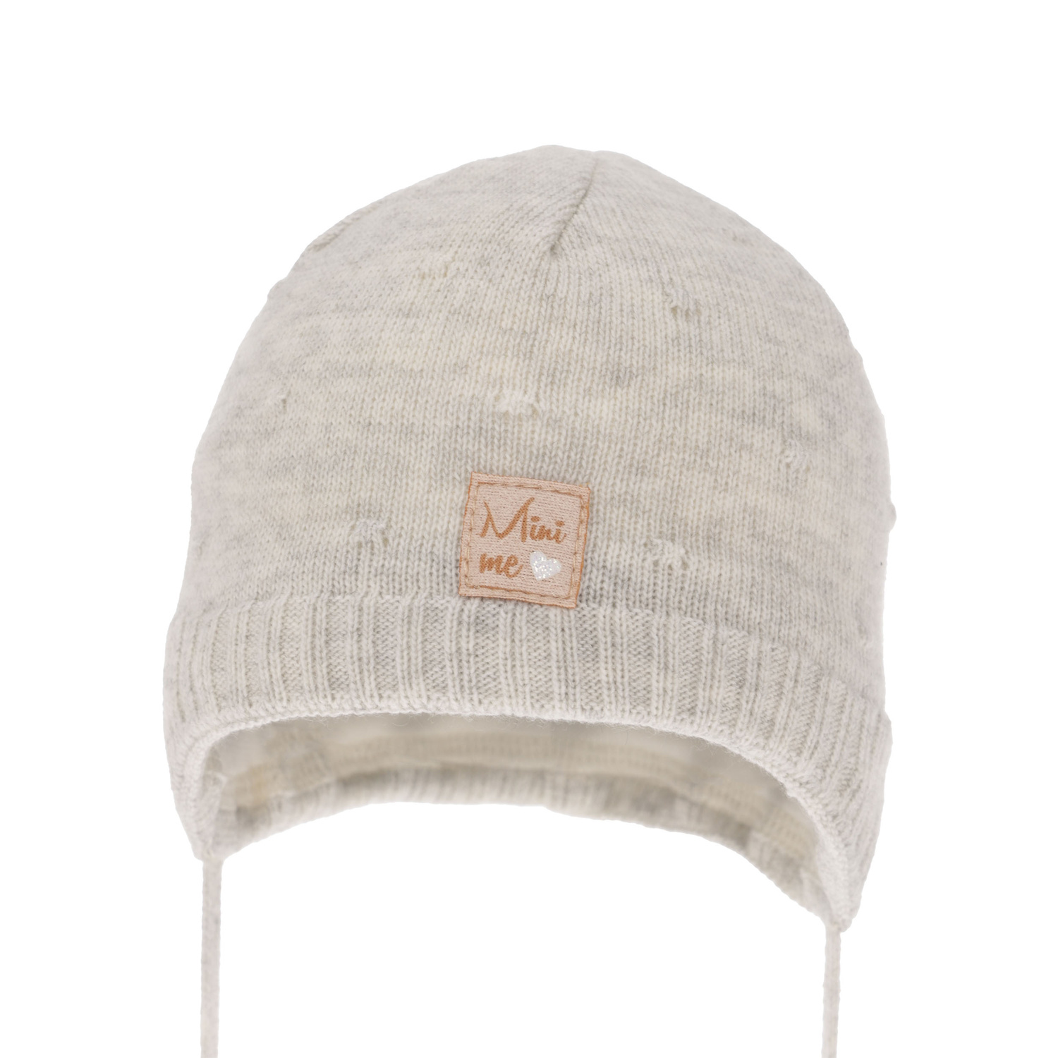 Berretto autunno/primavera bambina, grigia, con lacci, Celine