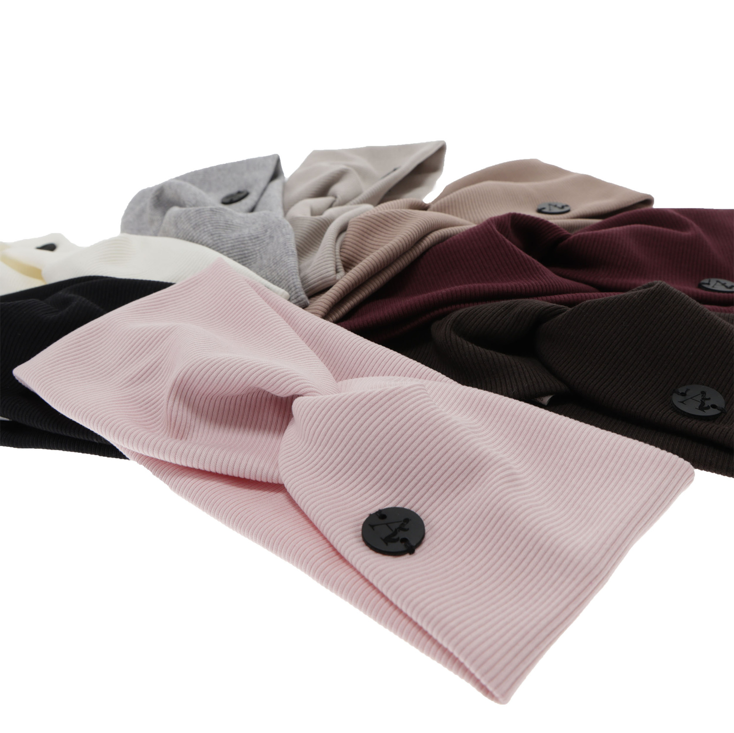 Fascia per capelli autunno/primavera donna, crema, in cotone, Auri