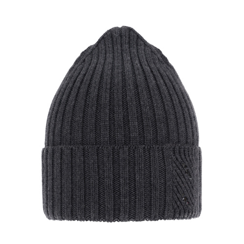 Berretto invernale donna, grigio, 100% Lana Merino, Ariga