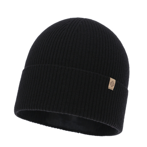 Berretto autunno/inverno donna, nero, in lana merino con cashmere, Alineta