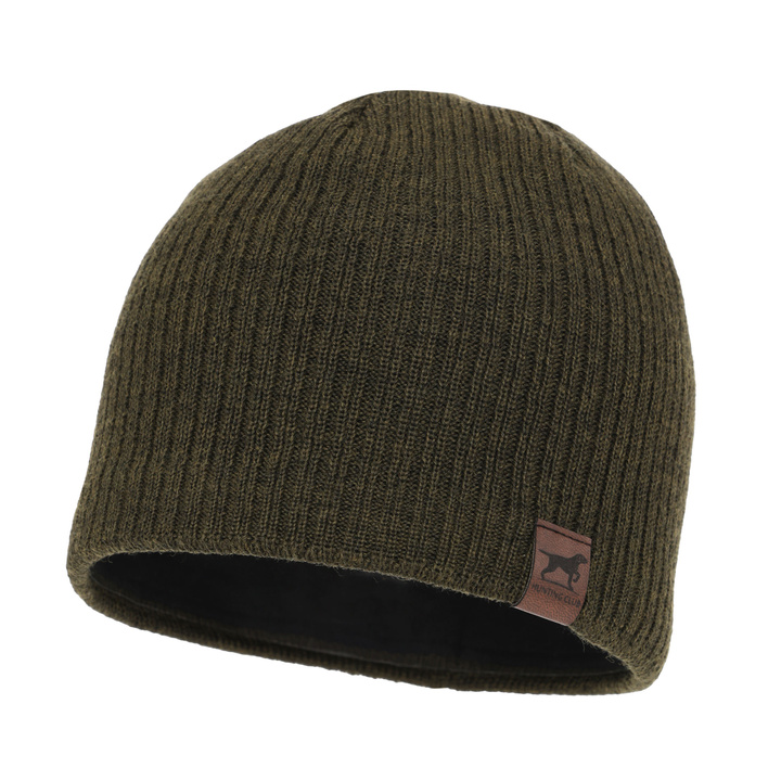 Berretto da caccia invernale uomo, verde, 100% Lana Merino, Bird