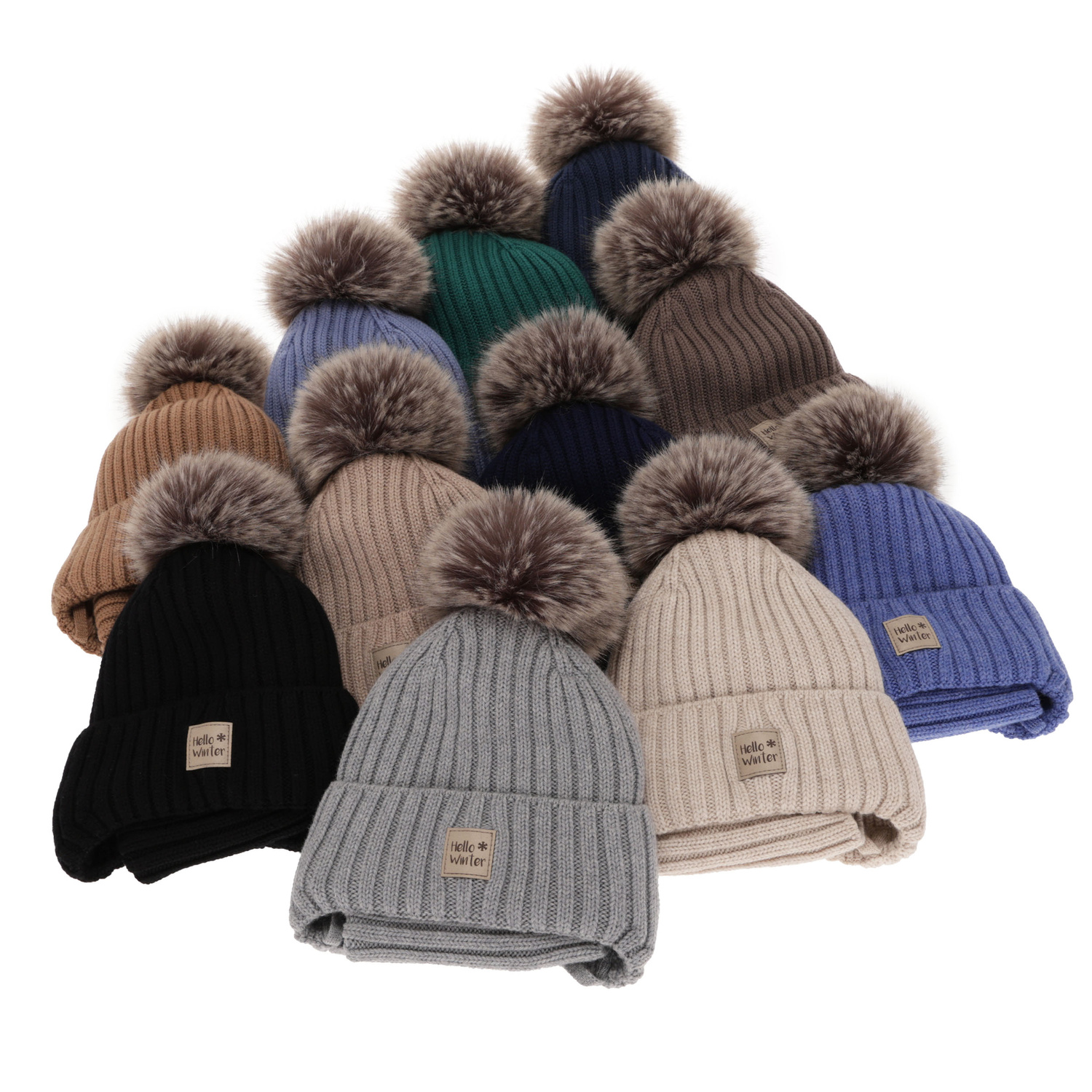 Set invernale bambino: berretto e scaldacollo, camel, 100% Lana Merino, foderato in pile, con lacci, Morti