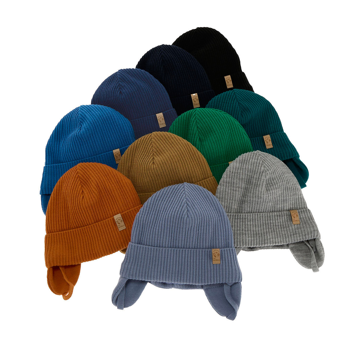 Berretto autunno/primavera bambino, verde, con lacci, Kapsel