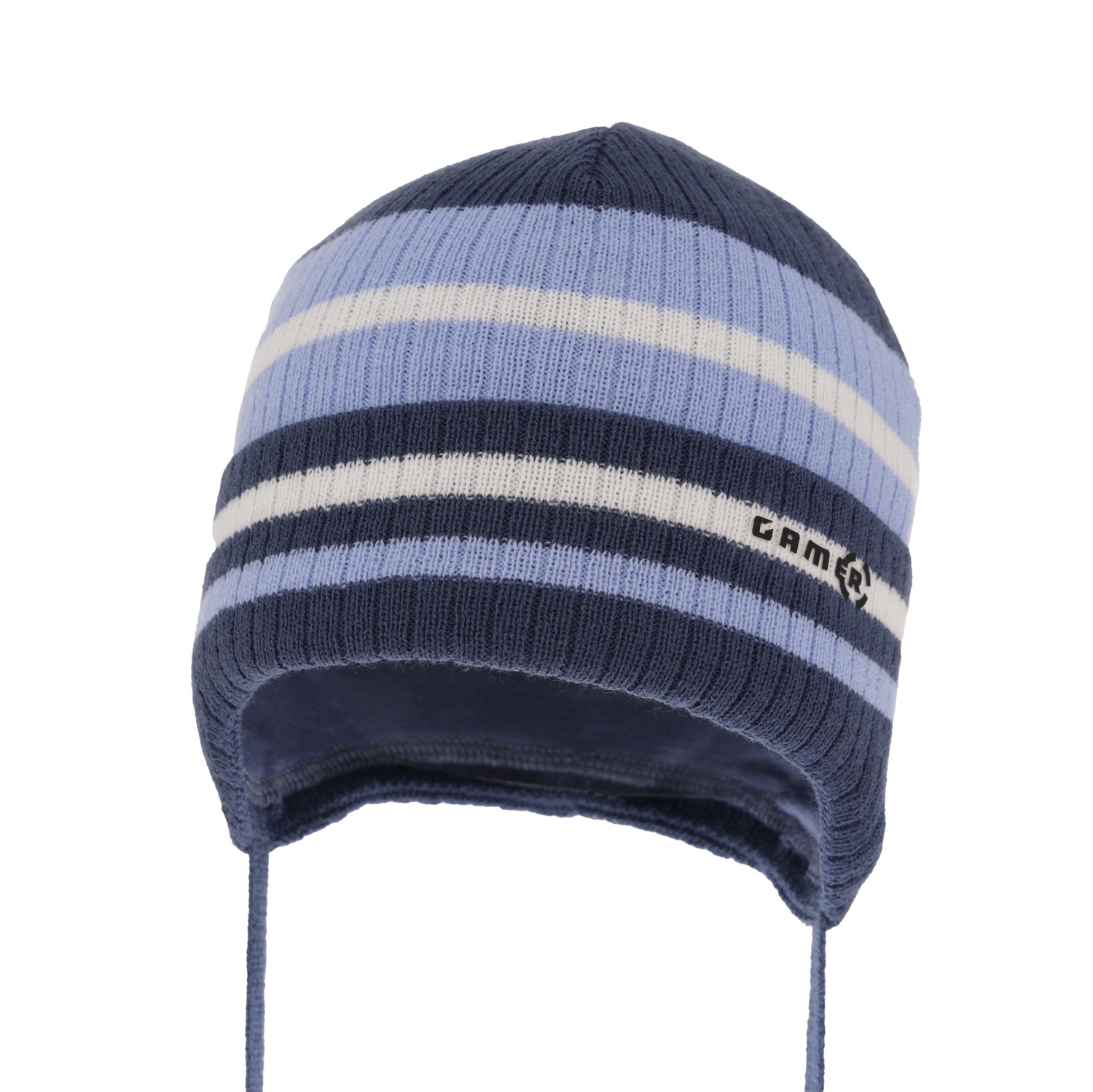 Berretto autunno/primavera bambino, blu scuro, con lacci, Oleander