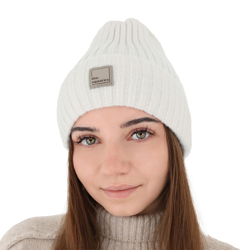 Berretto invernale donna, crema, 100% Lana Merino, Benedetta