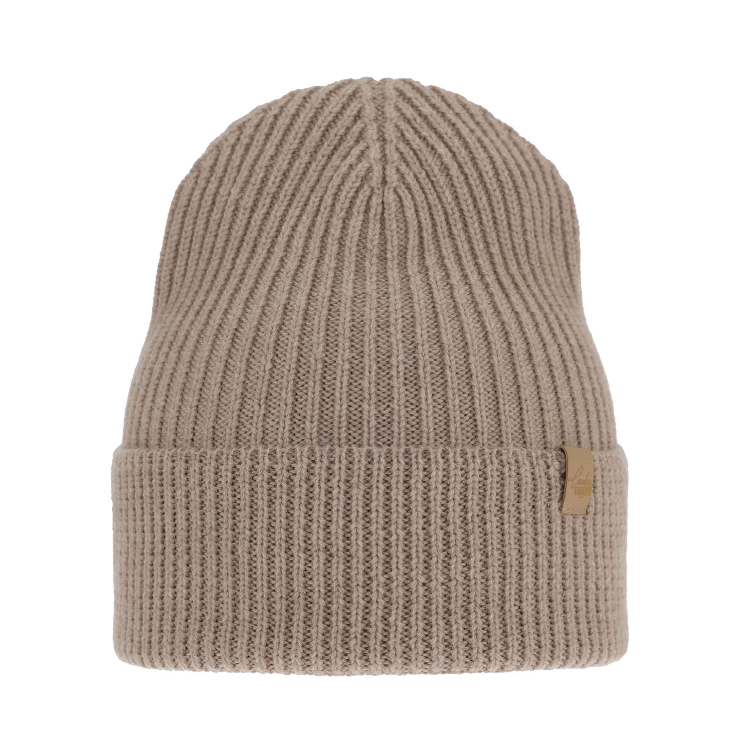 Berretto invernale donna, beige scuro, 100% Lana Merino, Isla