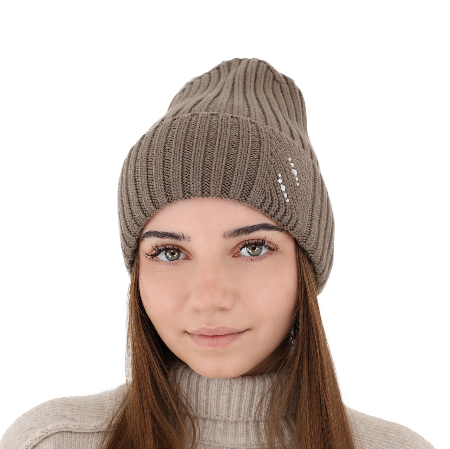 Berretto invernale donna, rosa, 100% Lana Merino, Ariga