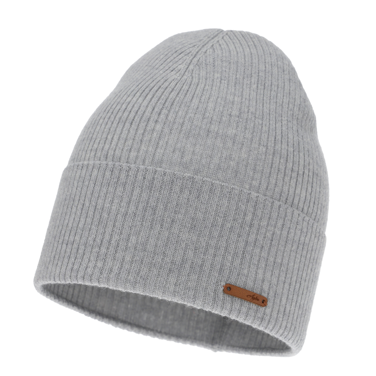 Berretto autunno/primavera donna, grigio, 100% Lana Merino, Flerra