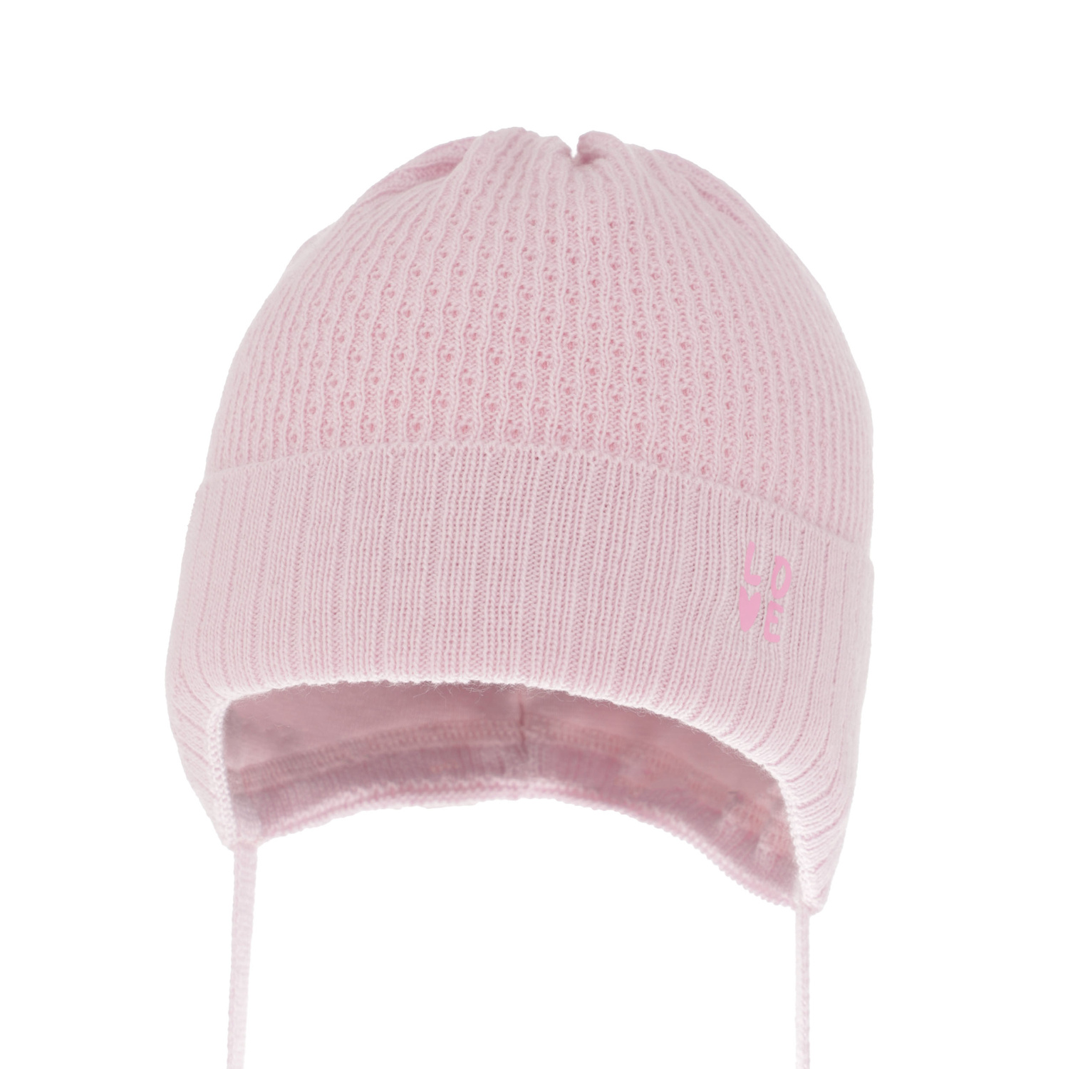 Berretto autunno/primavera bambina, lilla, con lacci, ażurowa, Camilla