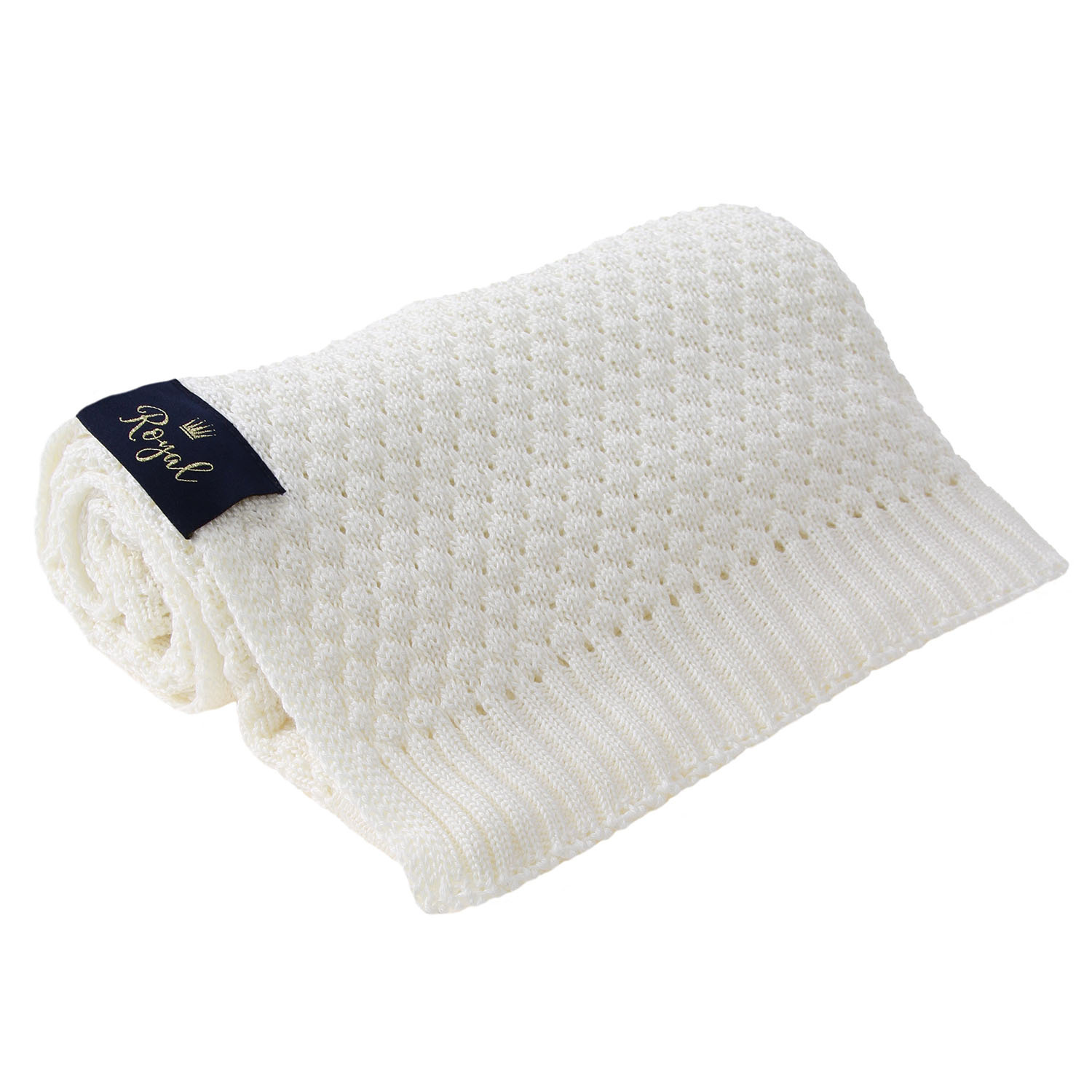 Coperta in bambù per neonato, crema, delicata, Royal