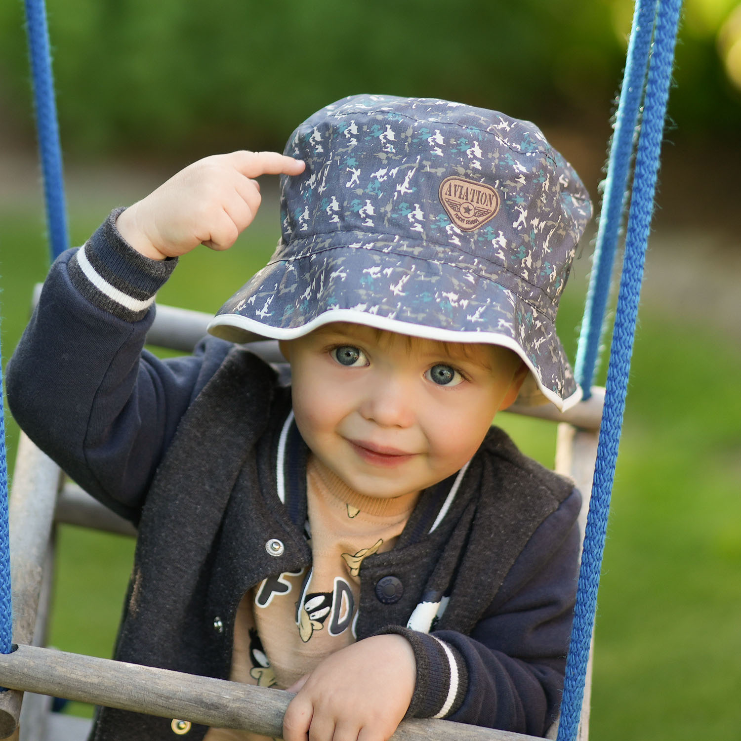 Cappello bambino, rosso, in cotone, Aviation
