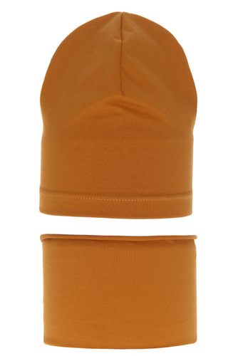 Set autunno/primavera bambino: berretto e scaldacollo, miele, cotone, Hazel
