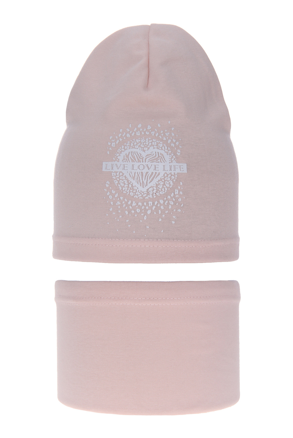 Set autunno/primavera bambina: berretto e scaldacollo, rosa, in cotone, Esmeralda