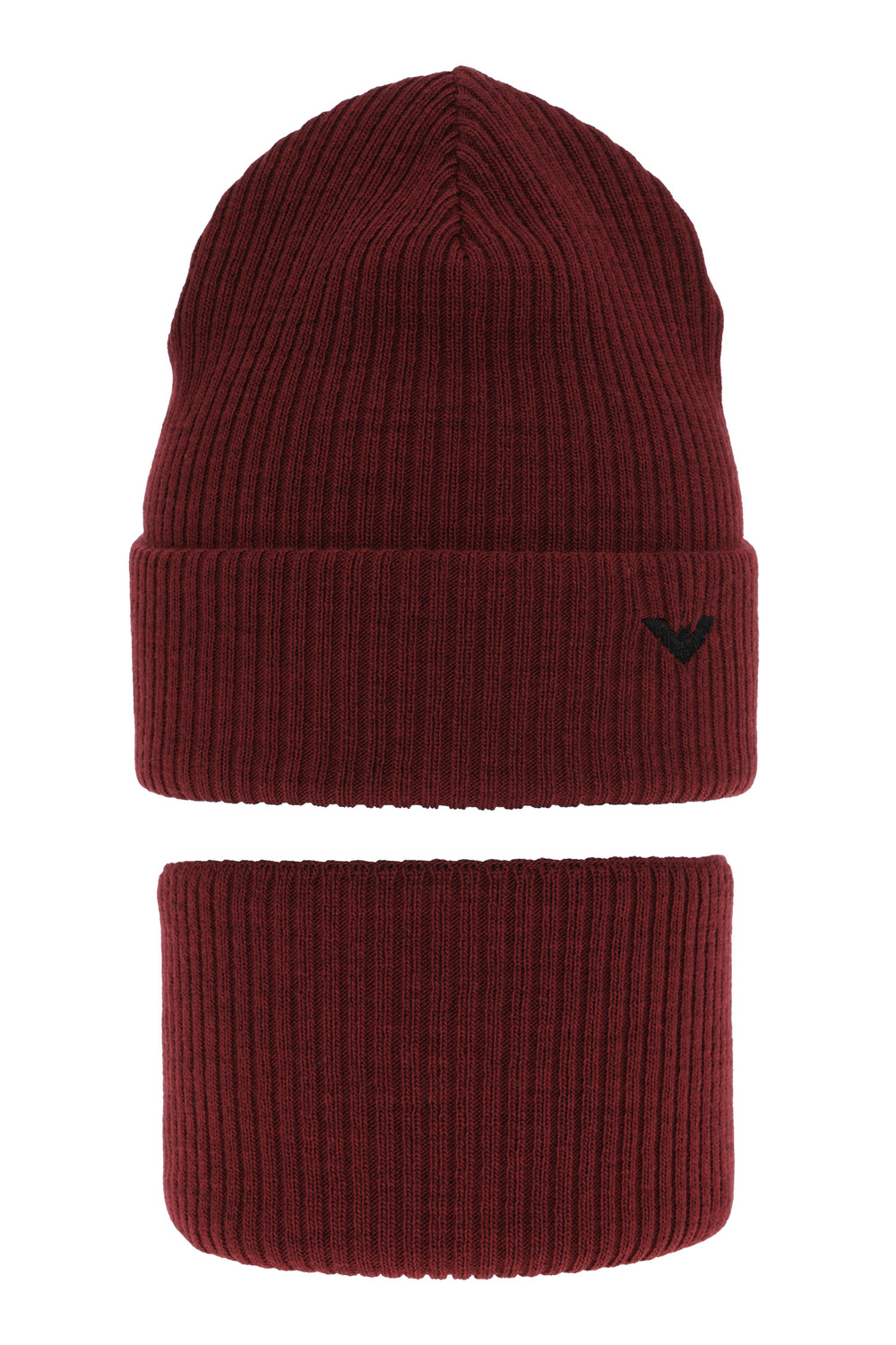 Set invernale bambino: berretto e scaldacollo, bordò, Romeo