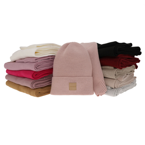 Set invernale donna: berretto e sciarpa, beige, Nathalie