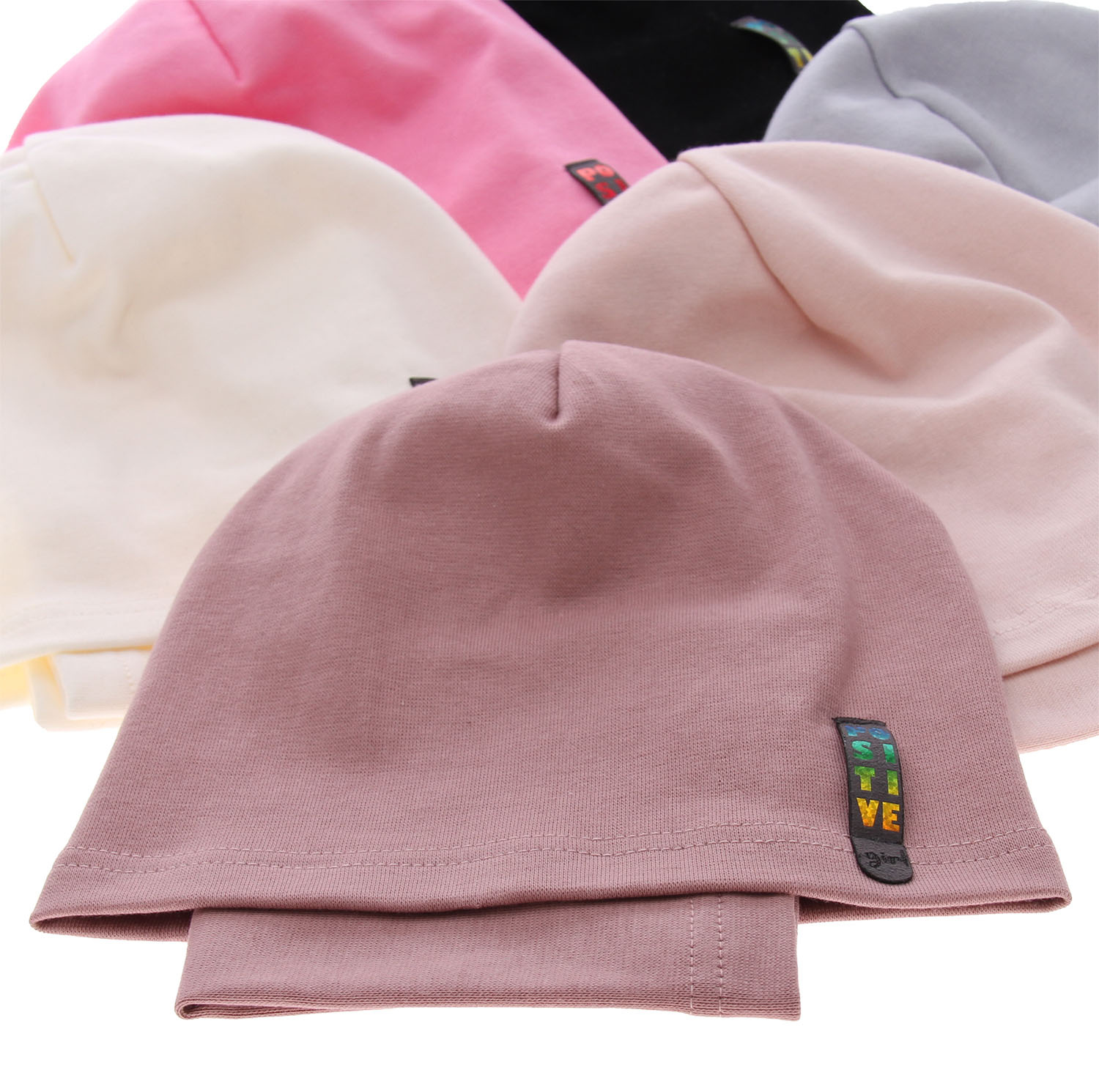 Set autunno/primavera bambina: berretto e scaldacollo, in cotone, crema, Flores