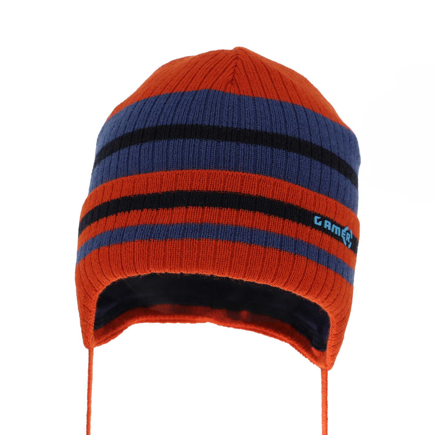 Berretto autunno/primavera bambino, arancione, con lacci, Oleander