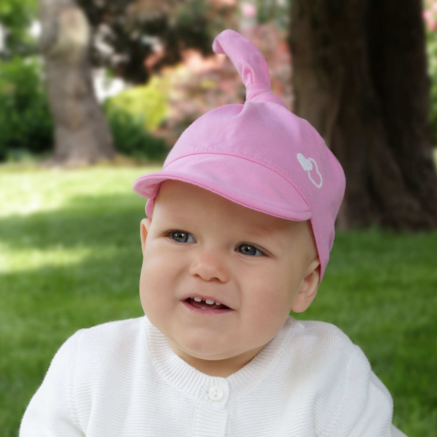 Cappellino con visiera bambina, primaverile, menta, Irene