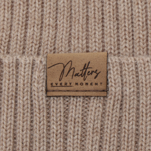 Berretto autunno/primavera donna, beige, 100% Lana Merino, senza cuciture, Fabrizia