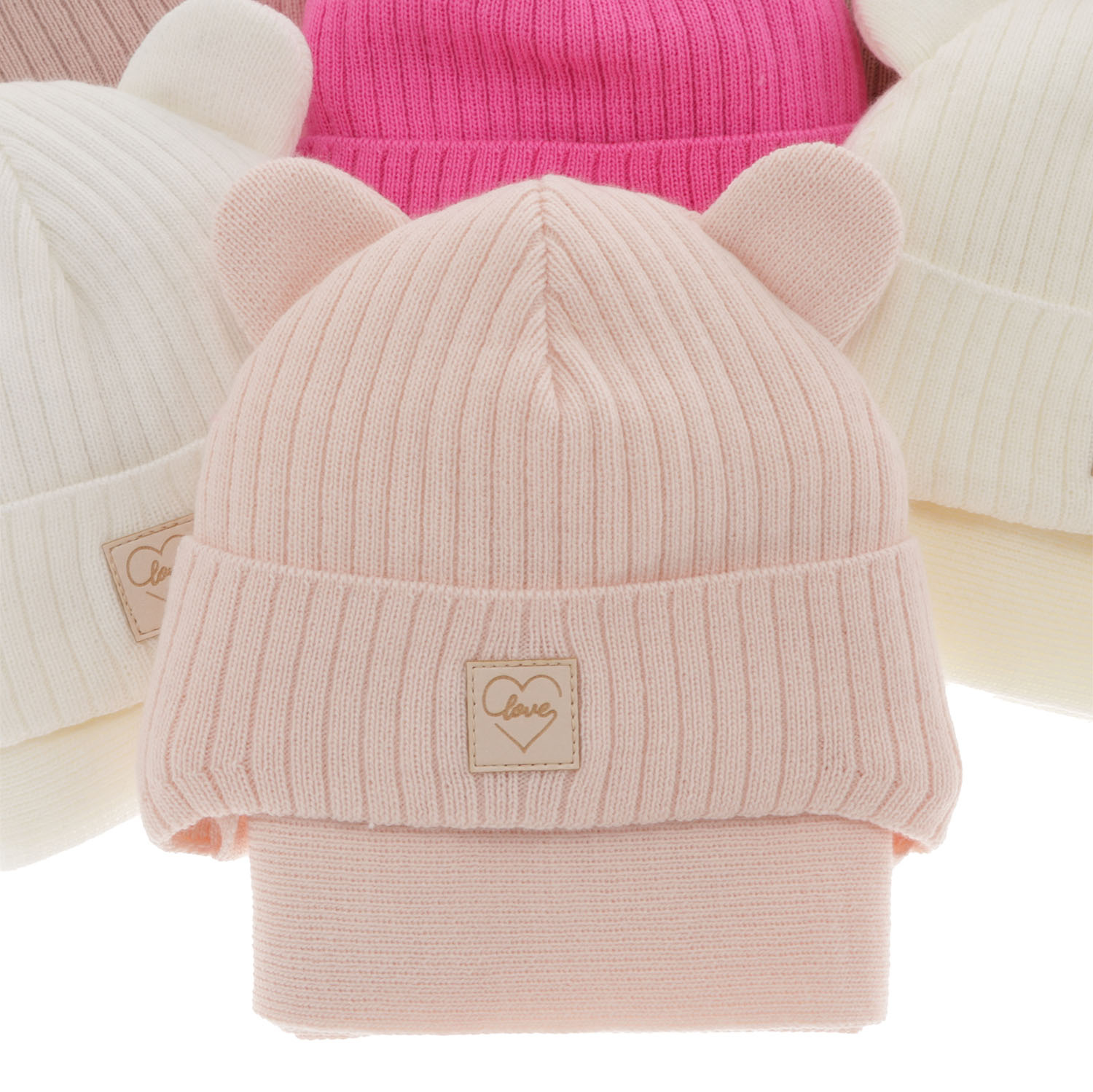 Set invernale bambina: berretto e sciarpa, rosa, con lacci, Antola