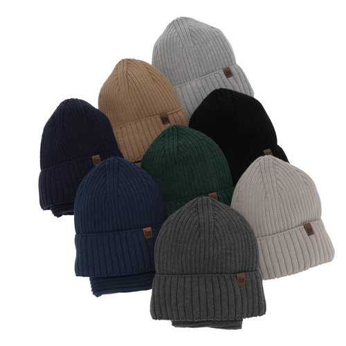 Set invernale bambino: berretto e scaldacollo, grigio chiaro, in lana, Metis