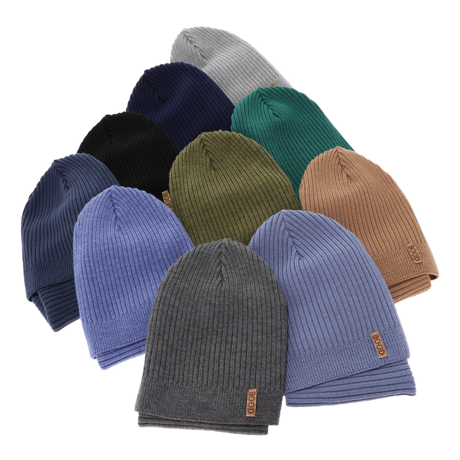 Set autunno/primavera bambino: berretto e scaldacollo, blu scuro, 100% Lana Merino, Chester