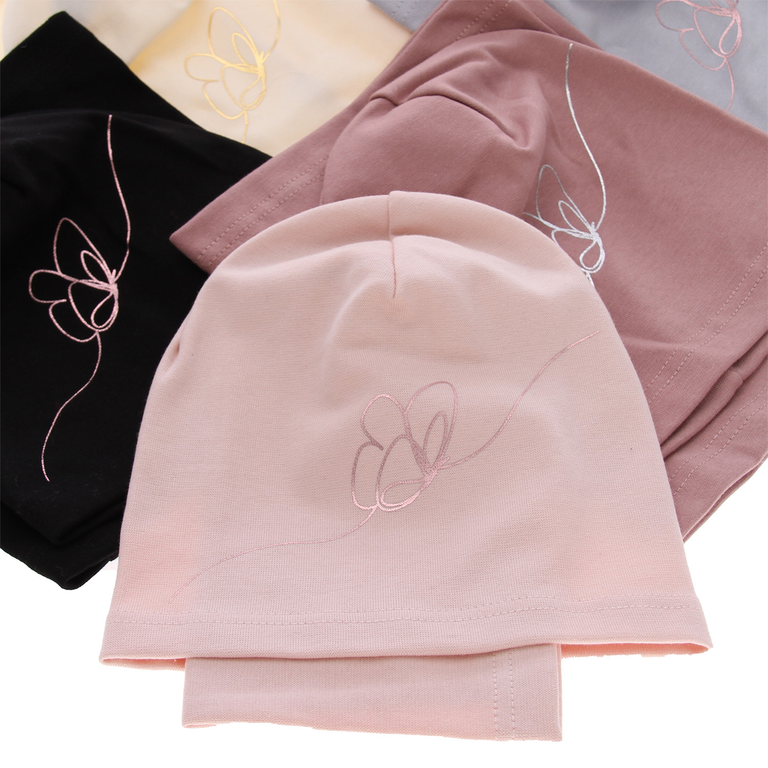 Set autunno/primavera bambina: berretto e scaldacollo, rosa, in cotone, Jula