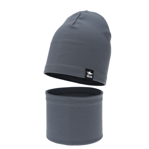 Set autunno/primavera bambino: berretto e scaldacollo, grigio, Rumel