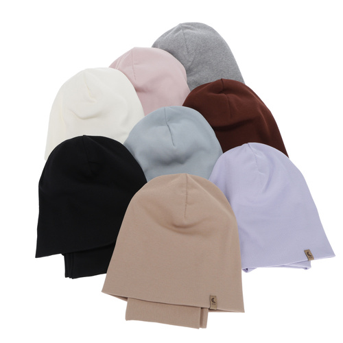 Set autunno/primavera bambina: berretto e scaldacollo, cotone, marrone scuro, Bravura