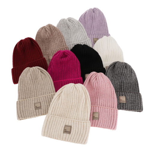 Berretto invernale donna, rosa, 100% Lana Merino, Benedetta