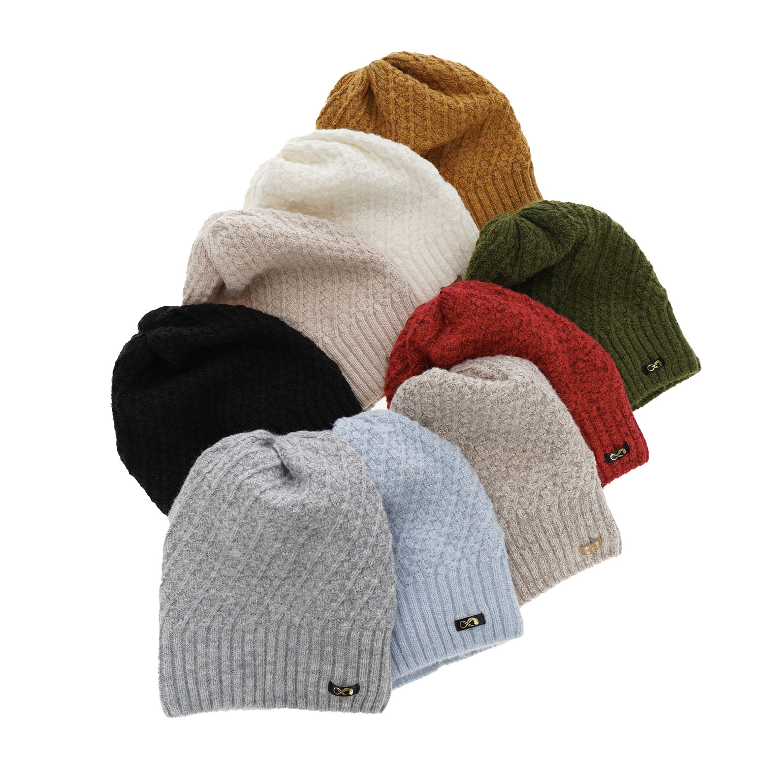 Berretto invernale donna, miele, 100% Lana Merino, Misha