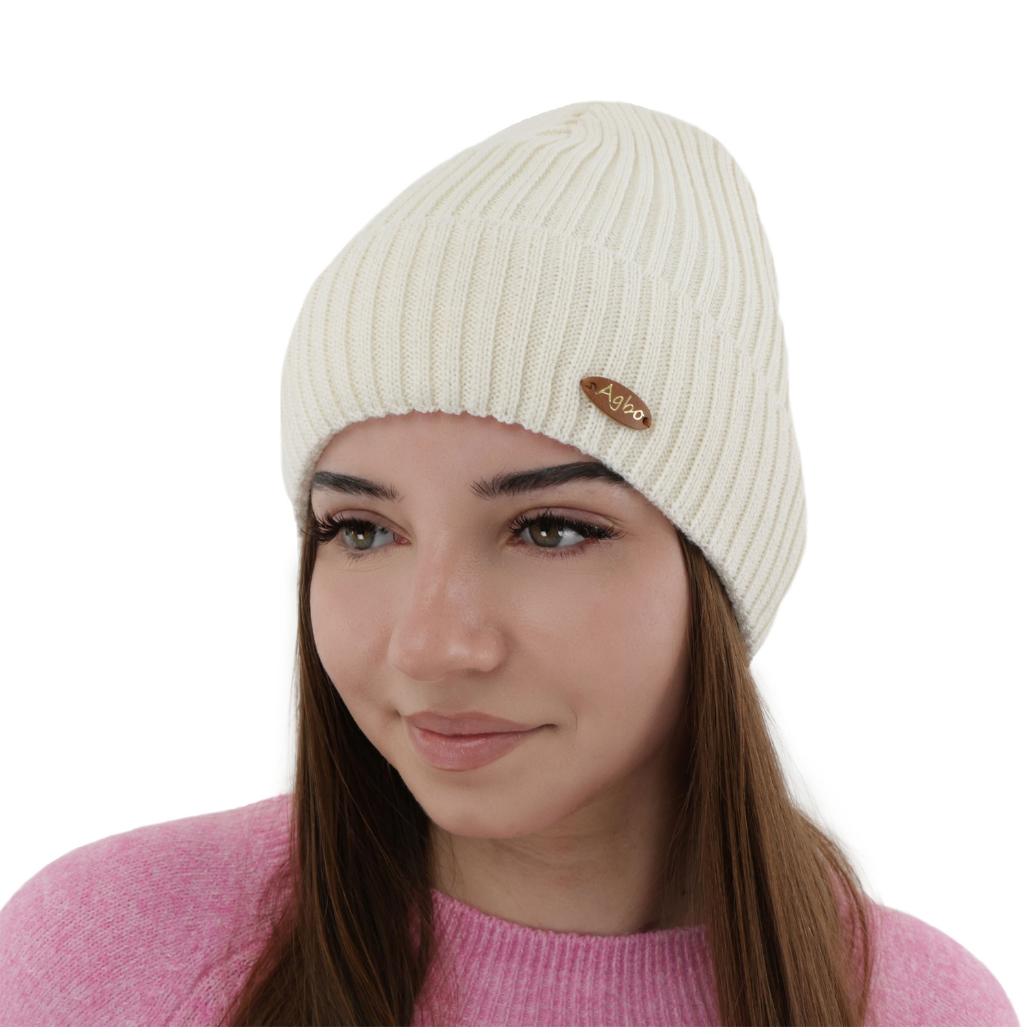 Berretto da donna invernale nero con lana merino Shila