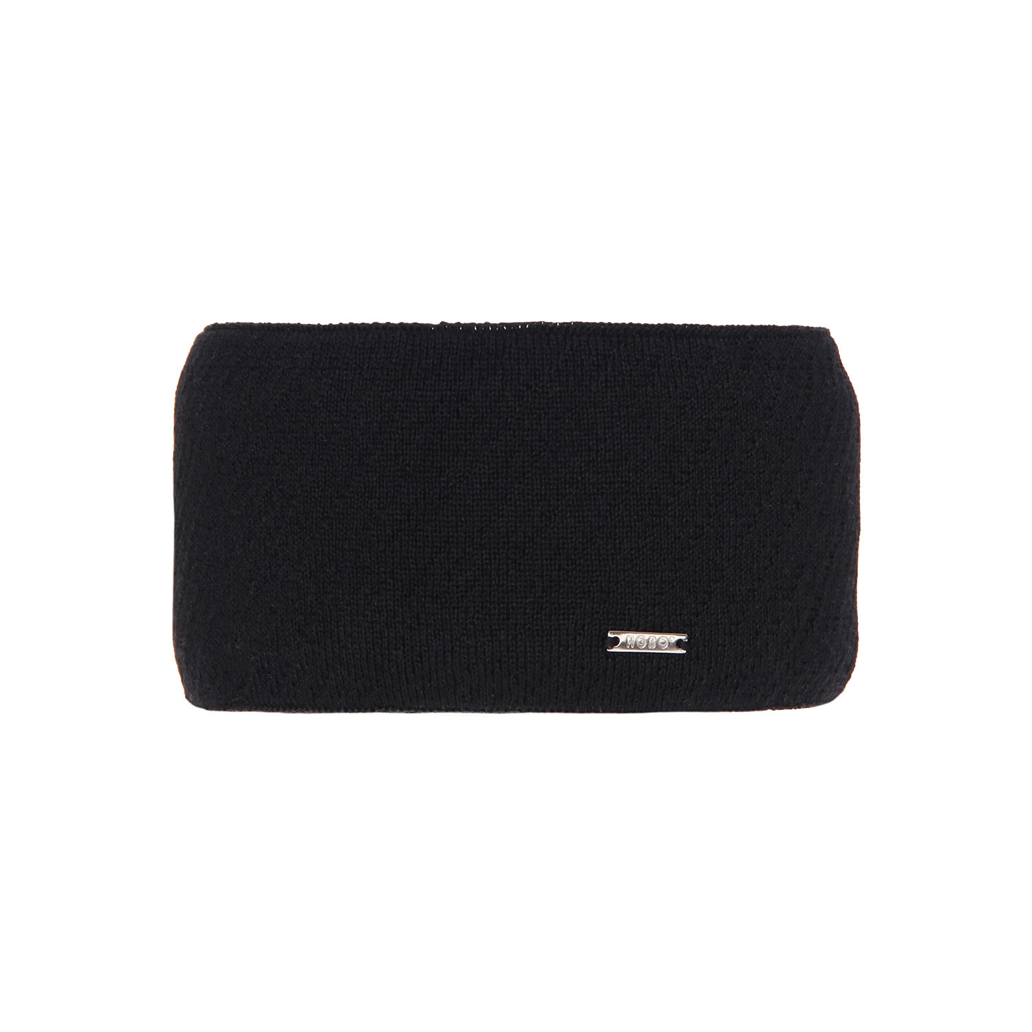 Fascia per capelli invernale donna, nera, 100% Lana Merino, Katrina