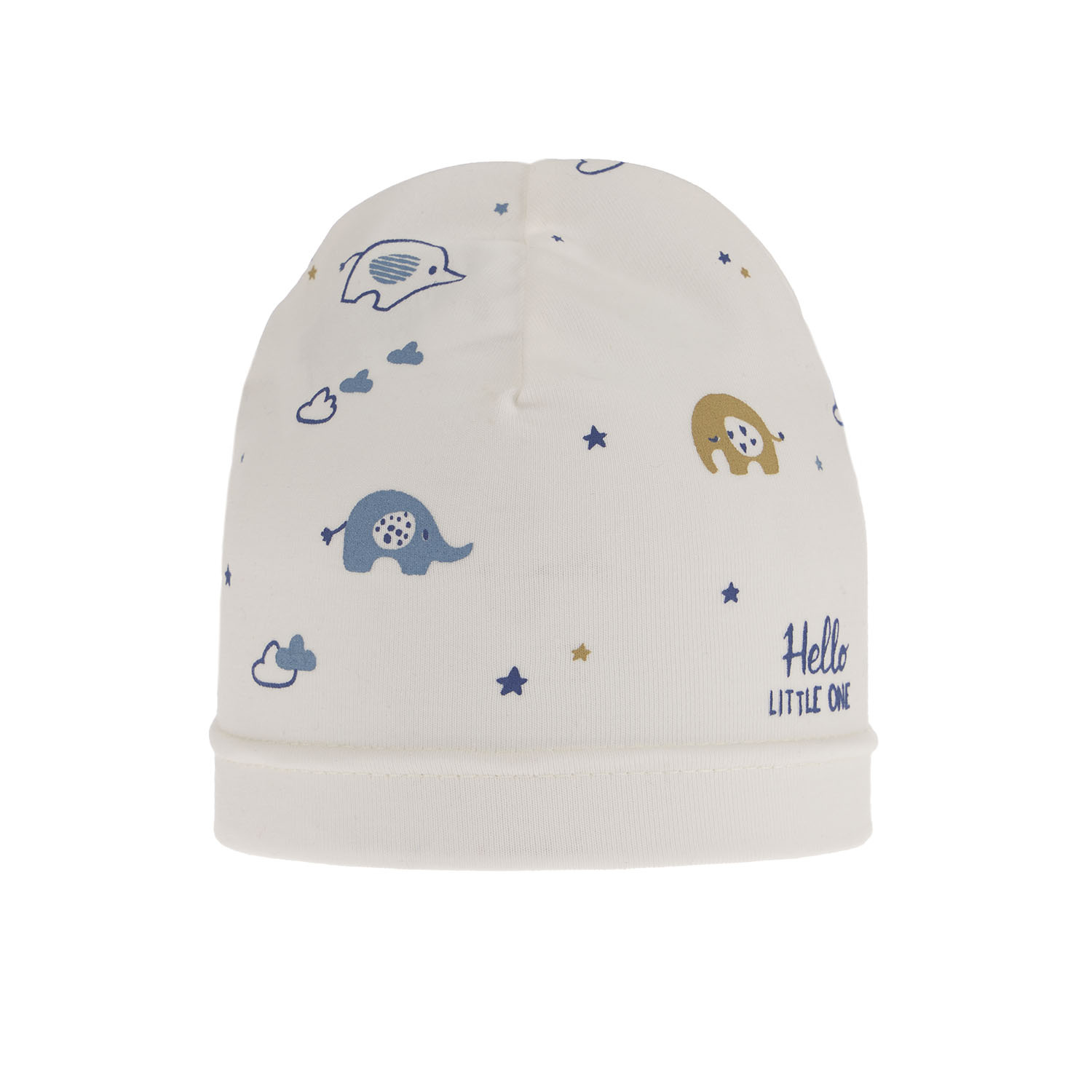 Berretto autunno/primavera bambino, crema, con stampa, Afil