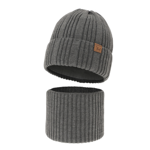 Set invernale bambino: berretto e scaldacollo, grigio, Klaris