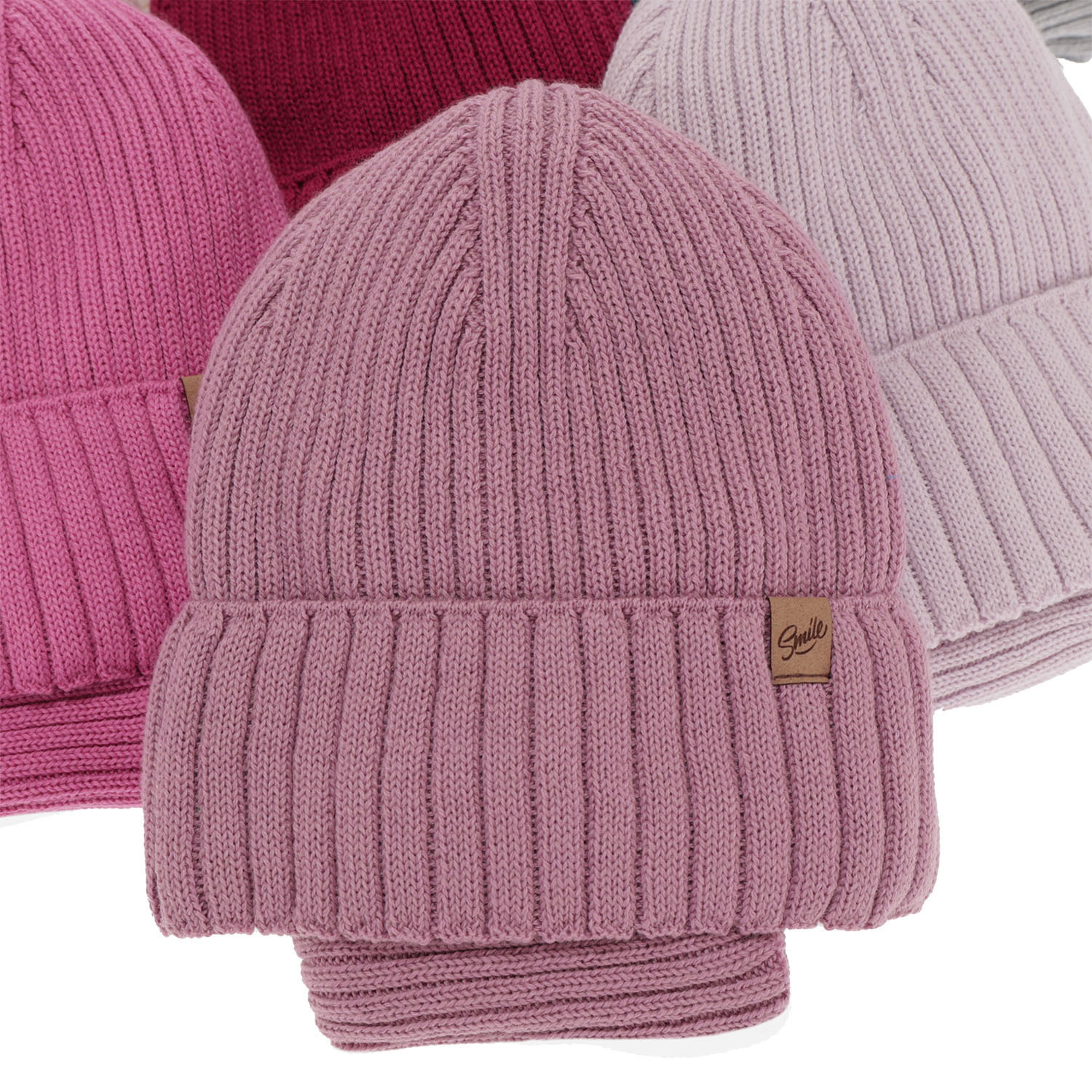 Set invernale bambina: berretto e scaldacollo, rosa, 100% Lana Merino, Mesalia