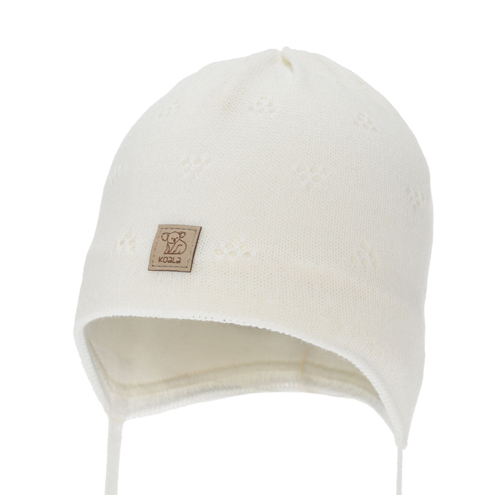 Berretto autunno/primavera bambino, beige, con lacci, Slate