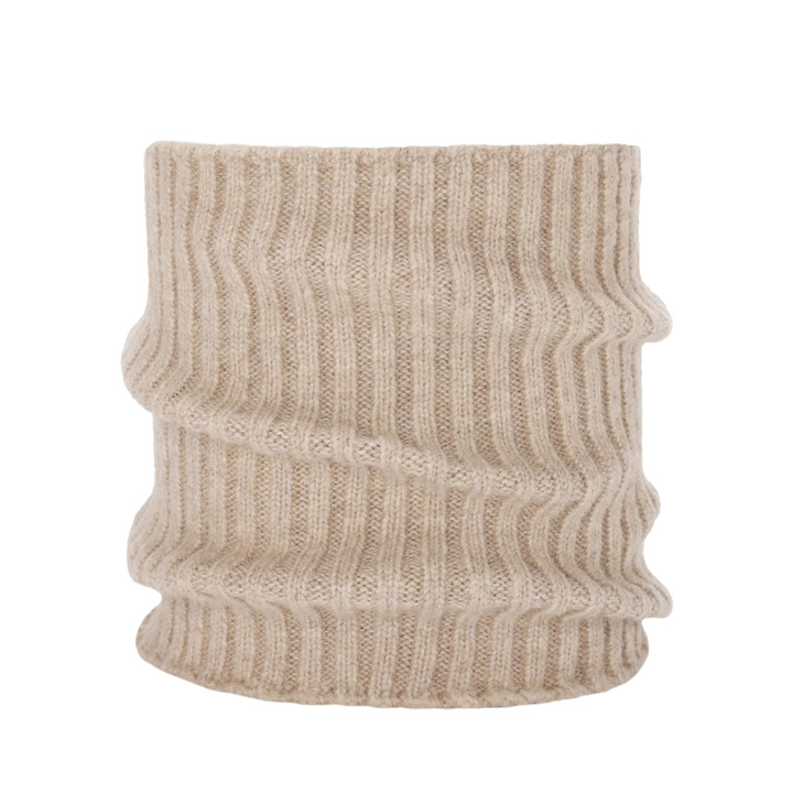Scaldacollo invernale donna, beige, 100% Lana Merino, Besta