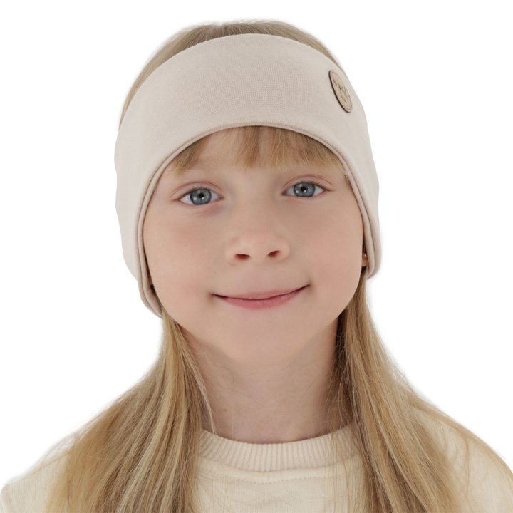 Fascia per capelli autunnale, primaverile per bambina, beige Maranta