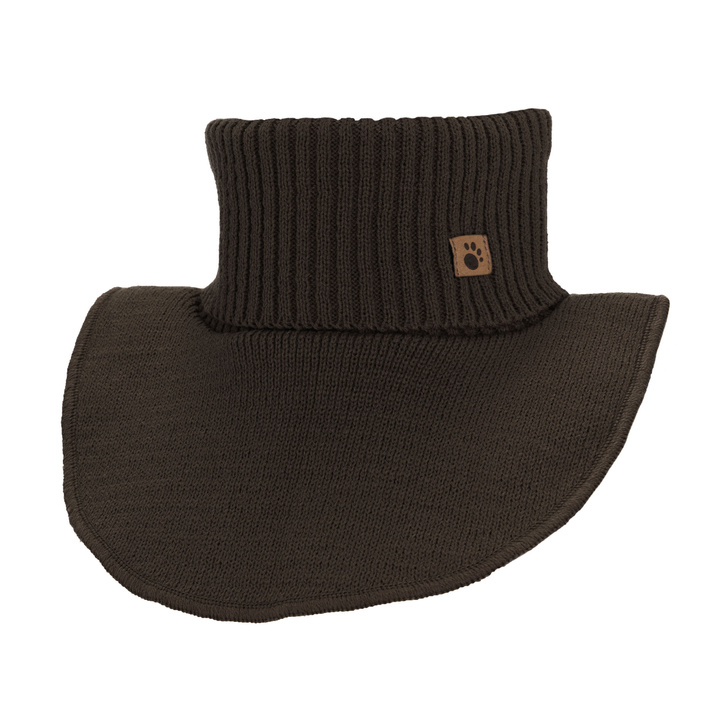 Scaldacollo con coprispalle invernale bambino, marrone, foderato in pile, Lamor