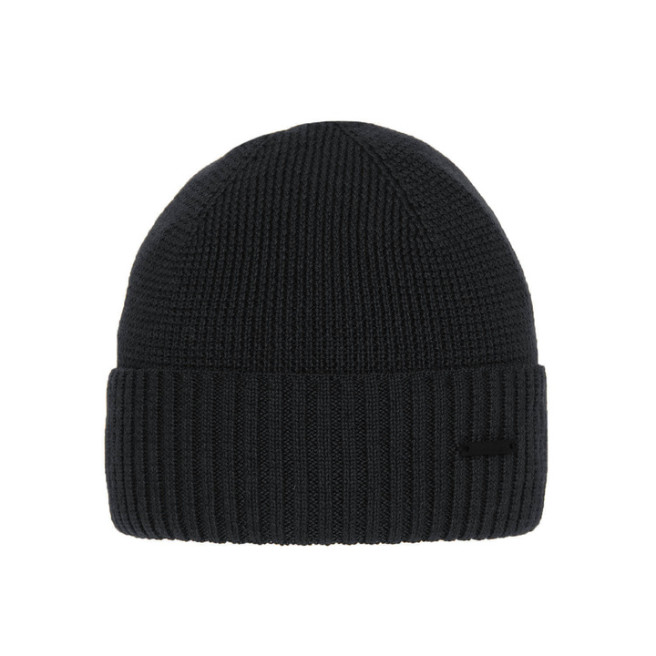 Berretto invernale uomo, grigio, 100% Lana Merino, Henk